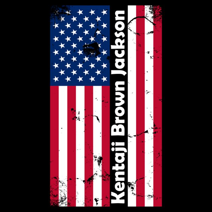Kentaji Brown Jackson USA Flag City Backpack