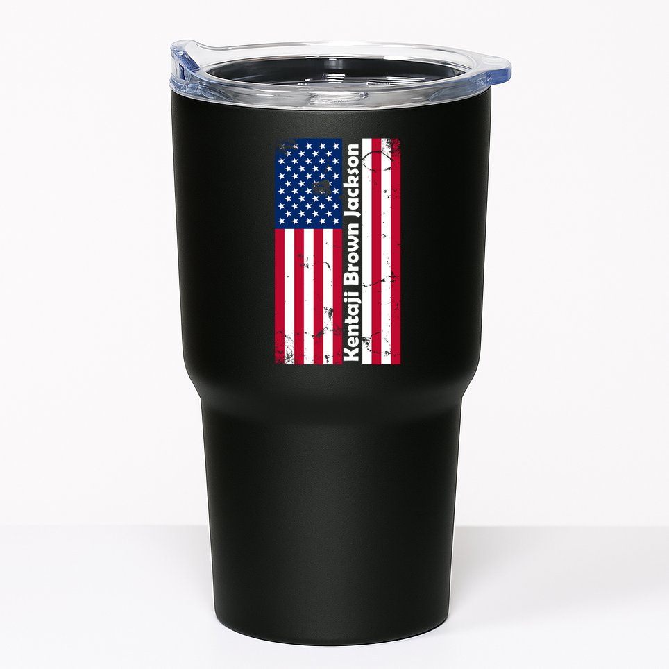 Kentaji Brown Jackson USA Flag Tumbler