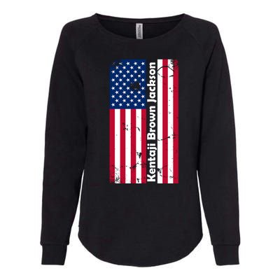 Kentaji Brown Jackson USA Flag Womens California Wash Sweatshirt