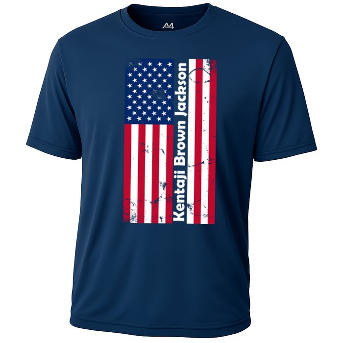 Kentaji Brown Jackson USA Flag Cooling Performance Crew T-Shirt