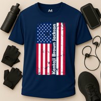 Kentaji Brown Jackson USA Flag Cooling Performance Crew T-Shirt