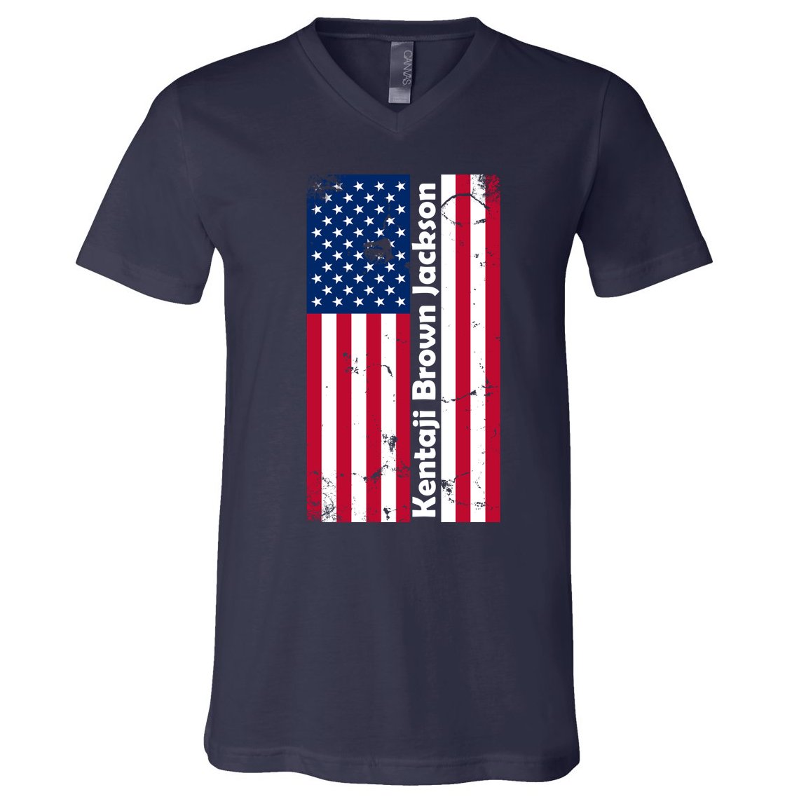 Kentaji Brown Jackson USA Flag V-Neck T-Shirt