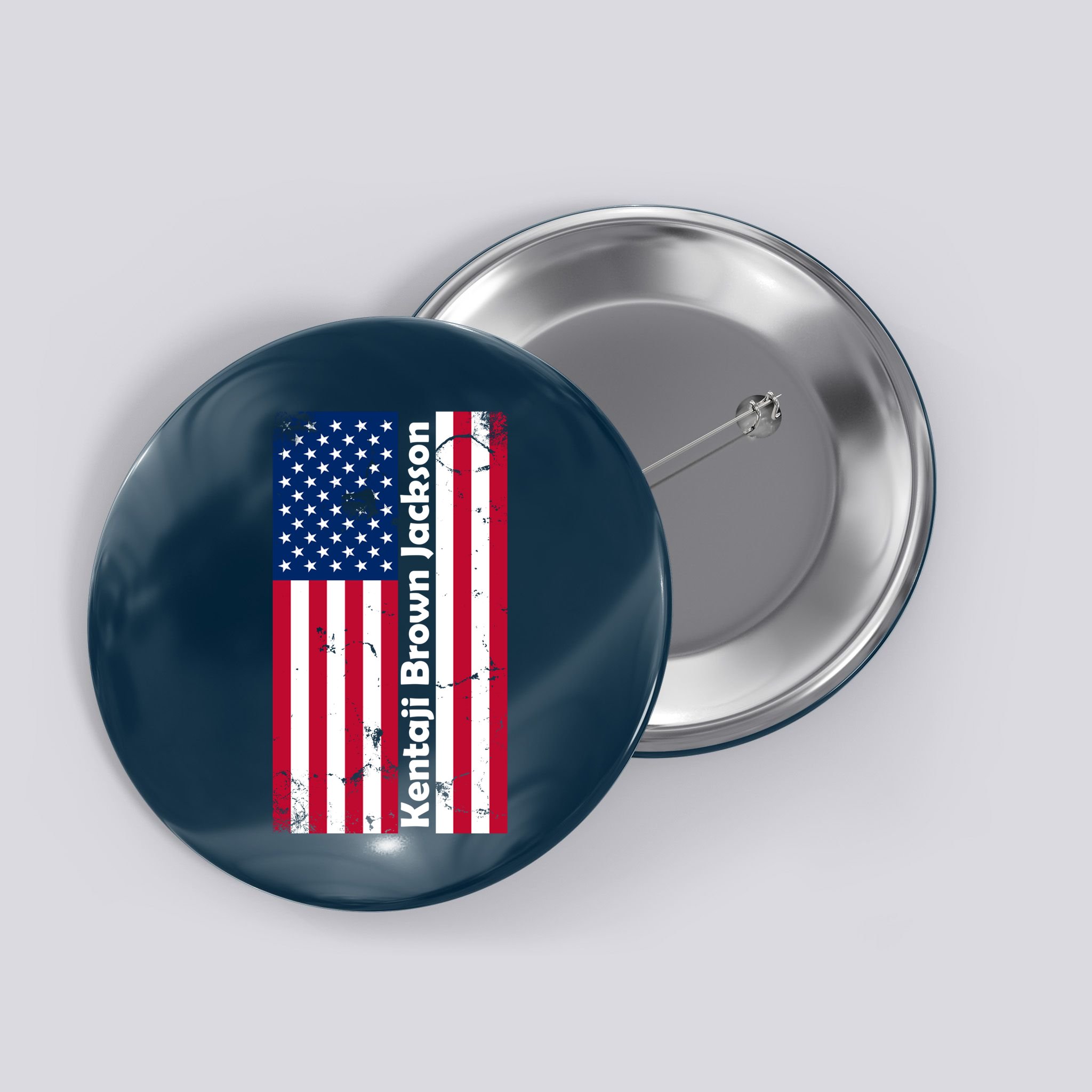 Kentaji Brown Jackson USA Flag Button