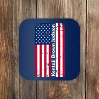 Kentaji Brown Jackson USA Flag Coaster