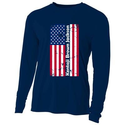 Kentaji Brown Jackson USA Flag Cooling Performance Long Sleeve Crew