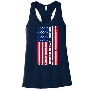 Kentaji Brown Jackson USA Flag Women's Racerback Tank