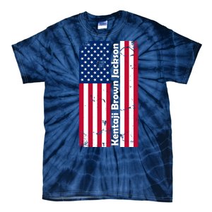 Kentaji Brown Jackson USA Flag Tie-Dye T-Shirt