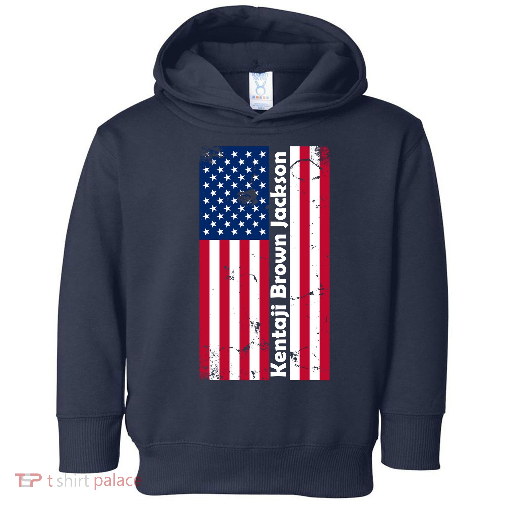 Kentaji Brown Jackson USA Flag Toddler Hoodie