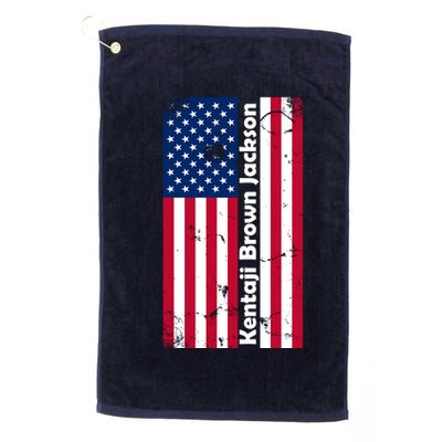 Kentaji Brown Jackson USA Flag Golf Towel
