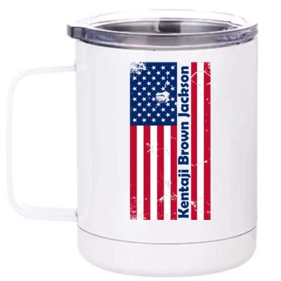 Kentaji Brown Jackson USA Flag 12 oz Stainless Steel Tumbler Cup