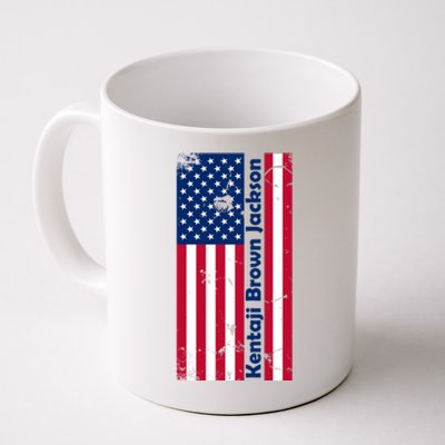 Kentaji Brown Jackson USA Flag Coffee Mug