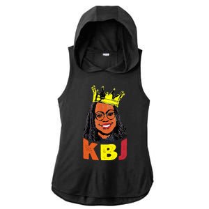 Ketanji Brown Jackson Retro KBJ Crown Ladies PosiCharge Tri-Blend Wicking Draft Hoodie Tank