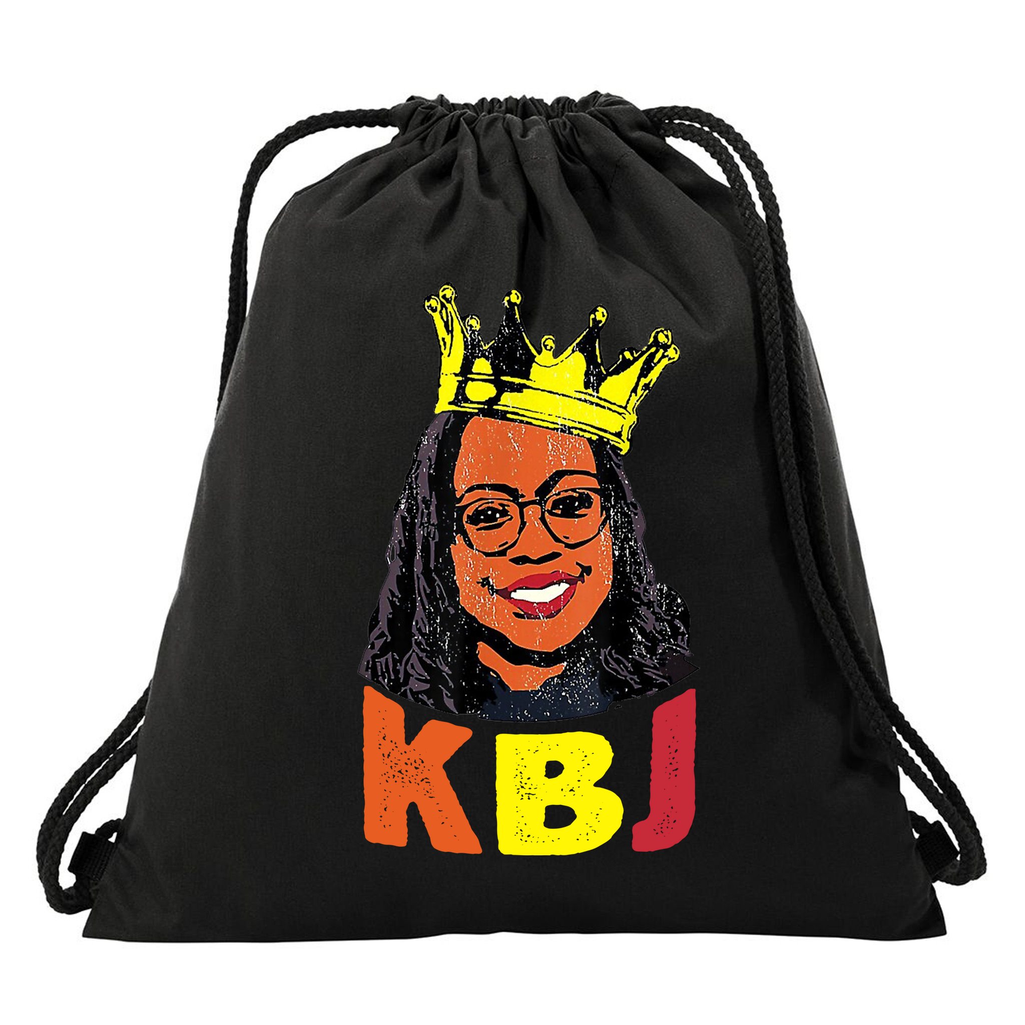 Ketanji Brown Jackson Retro KBJ Crown Drawstring Bag