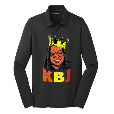 Ketanji Brown Jackson Retro KBJ Crown Silk Touch Performance Long Sleeve Polo