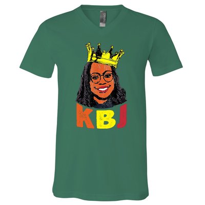 Ketanji Brown Jackson Retro KBJ Crown V-Neck T-Shirt