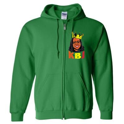 Ketanji Brown Jackson Retro KBJ Crown Full Zip Hoodie