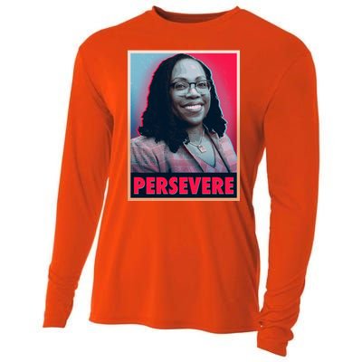 Ketanji Brown Jackson KBJ Persevere Vintage Poster Cooling Performance Long Sleeve Crew