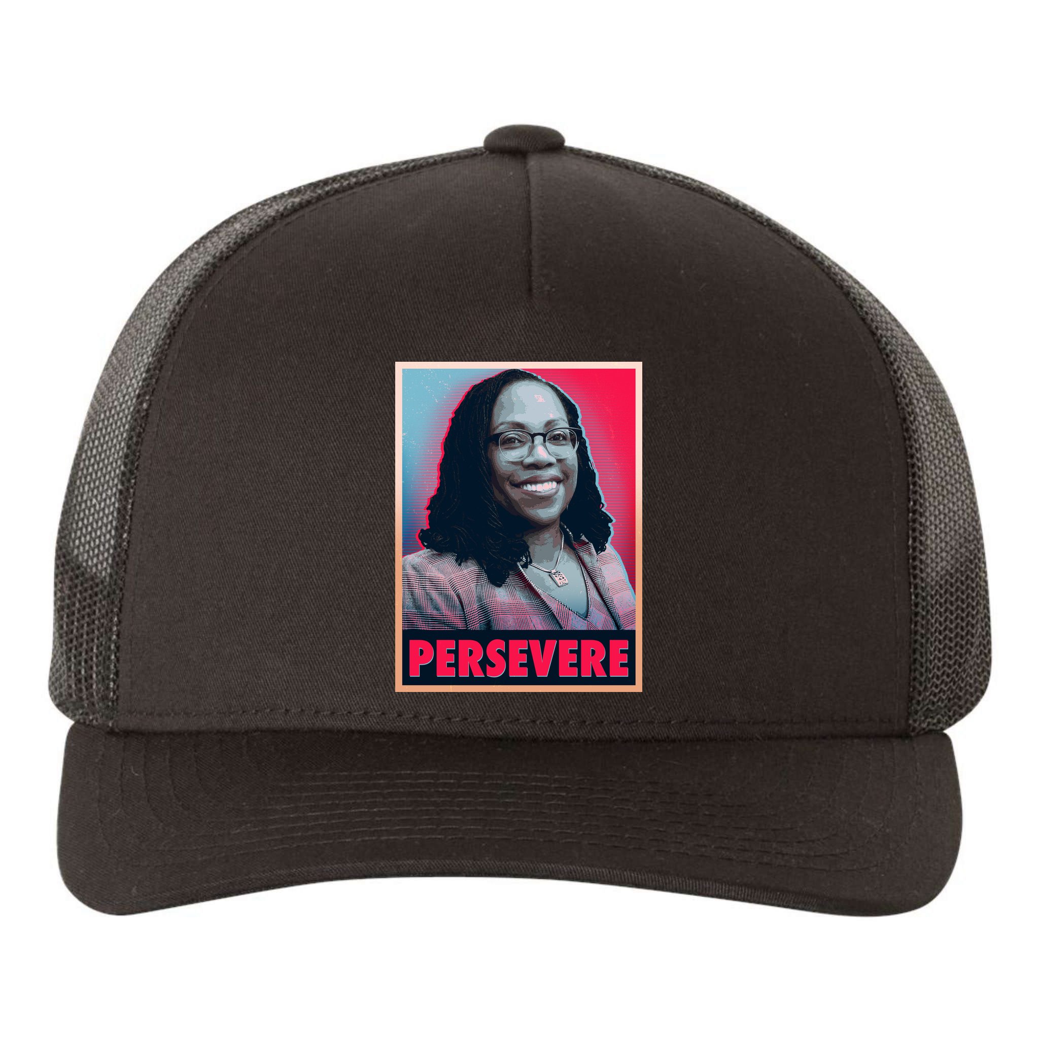 Ketanji Brown Jackson KBJ Persevere Vintage Poster Yupoong Adult 5-Panel Trucker Hat