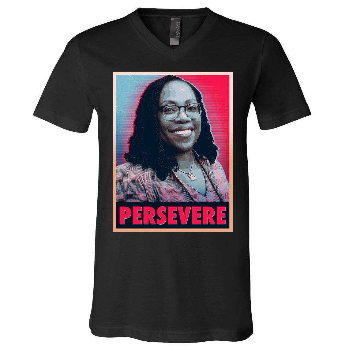 Ketanji Brown Jackson KBJ Persevere Vintage Poster V-Neck T-Shirt