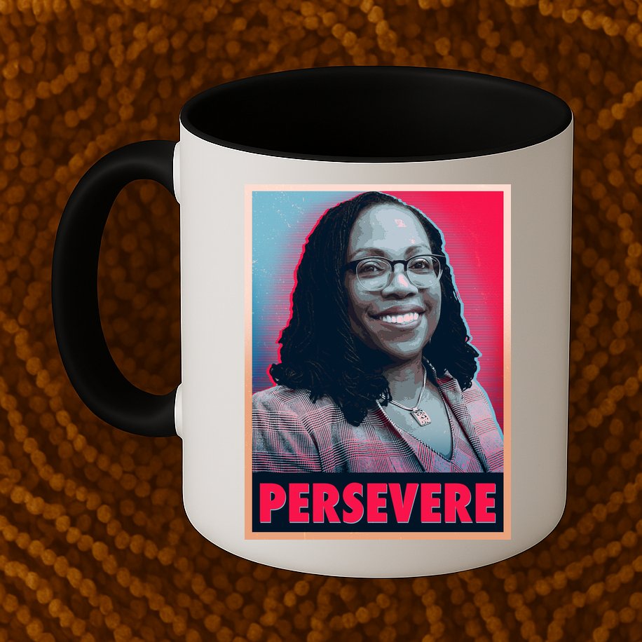 Ketanji Brown Jackson KBJ Persevere Vintage Poster Mug