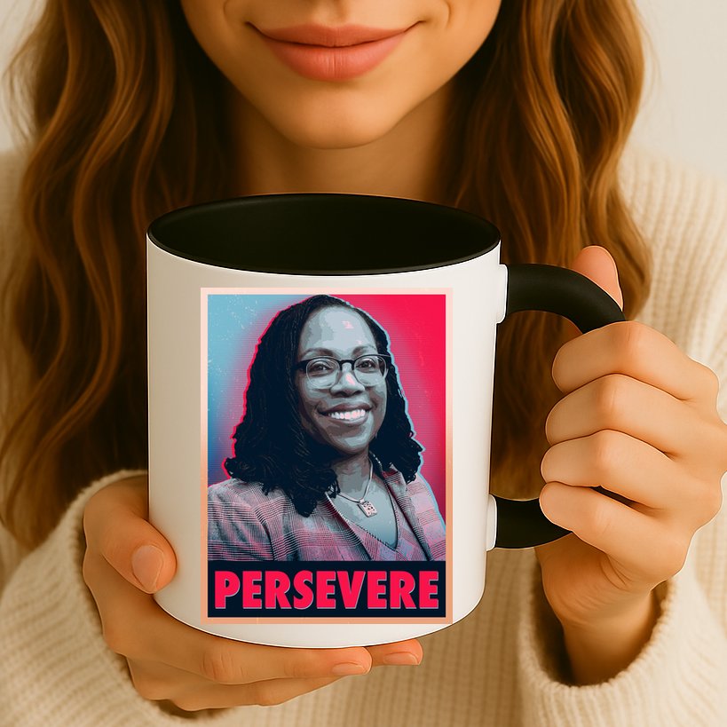 Ketanji Brown Jackson KBJ Persevere Vintage Poster Mug