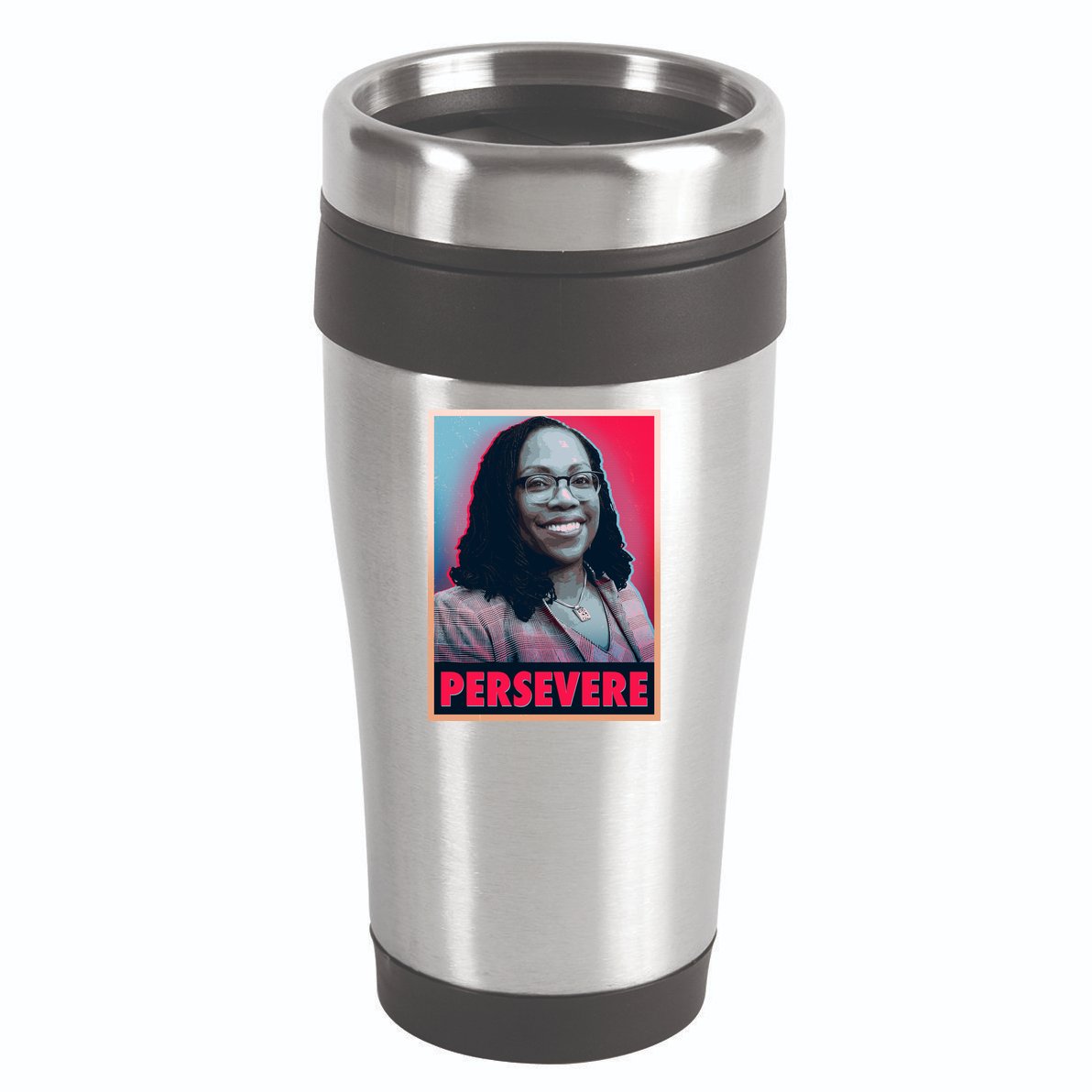 Ketanji Brown Jackson KBJ Persevere Vintage Poster 16oz Travel Tumbler