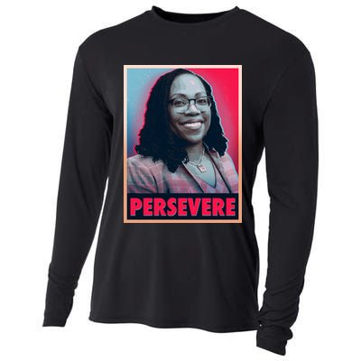 Ketanji Brown Jackson KBJ Persevere Vintage Poster Cooling Performance Long Sleeve Crew