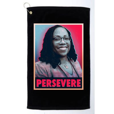 Ketanji Brown Jackson KBJ Persevere Vintage Poster Platinum Collection Golf Towel