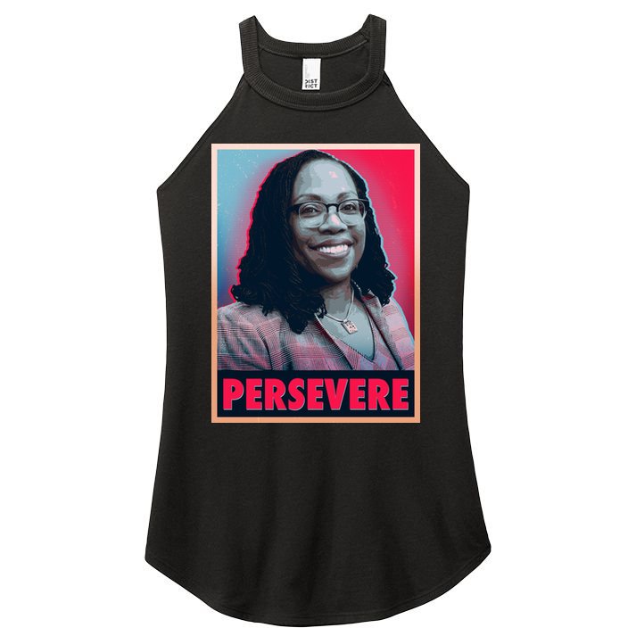Ketanji Brown Jackson KBJ Persevere Vintage Poster Women's Perfect Tri Rocker Tank