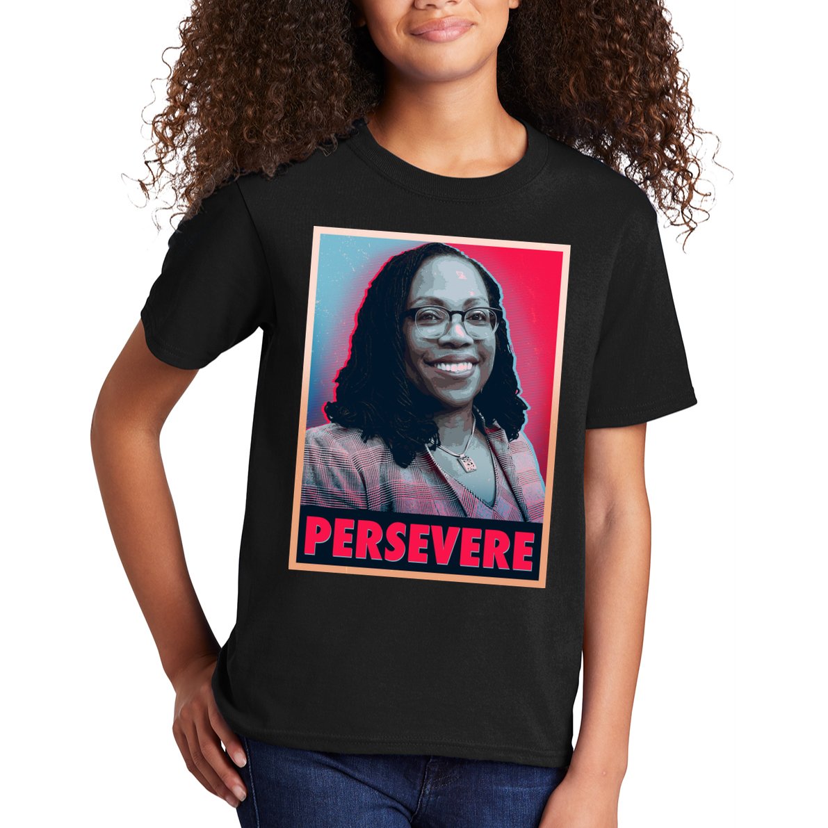 Ketanji Brown Jackson KBJ Persevere Vintage Poster Kids T-Shirt