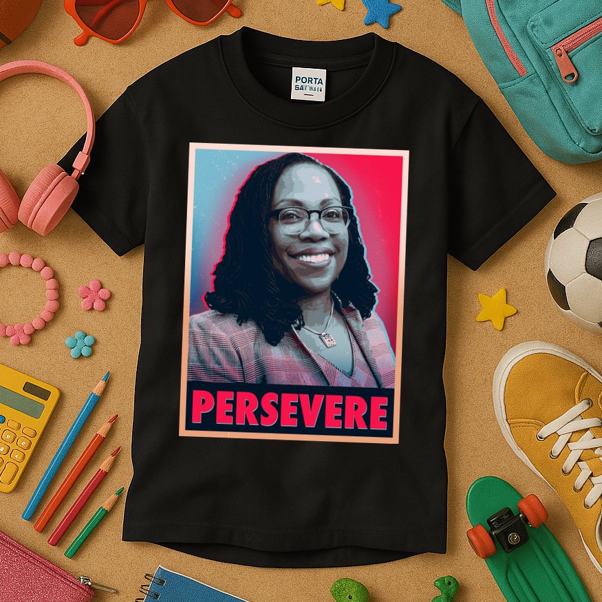 Ketanji Brown Jackson KBJ Persevere Vintage Poster Kids T-Shirt