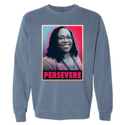 Ketanji Brown Jackson KBJ Persevere Vintage Poster Garment-Dyed Sweatshirt