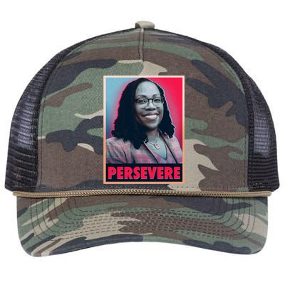 Ketanji Brown Jackson KBJ Persevere Vintage Poster Retro Rope Trucker Hat Cap