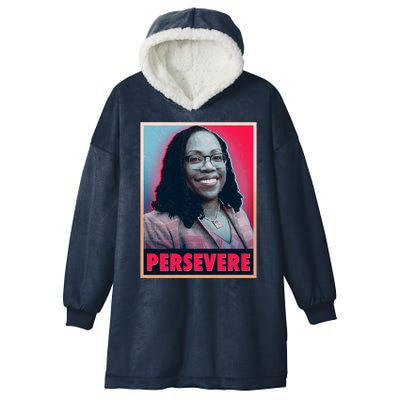 Ketanji Brown Jackson KBJ Persevere Vintage Poster Hooded Wearable Blanket