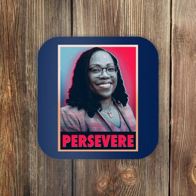 Ketanji Brown Jackson KBJ Persevere Vintage Poster Coaster