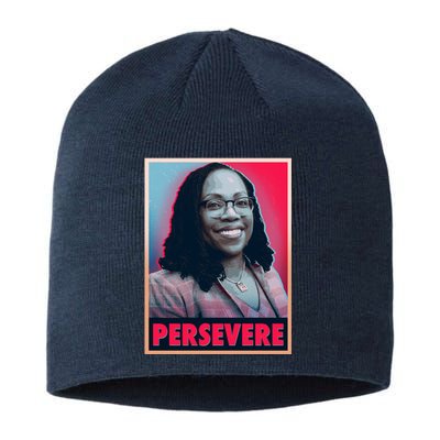 Ketanji Brown Jackson KBJ Persevere Vintage Poster Sustainable Beanie