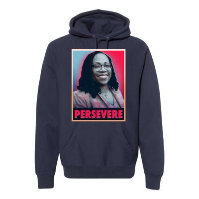 Ketanji Brown Jackson KBJ Persevere Vintage Poster Premium Hoodie