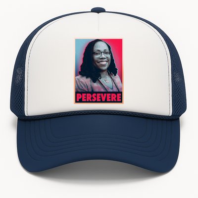 Ketanji Brown Jackson KBJ Persevere Vintage Poster Trucker Hat