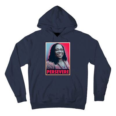 Ketanji Brown Jackson KBJ Persevere Vintage Poster Tall Hoodie