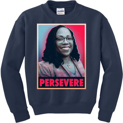 Ketanji Brown Jackson KBJ Persevere Vintage Poster Kids Sweatshirt