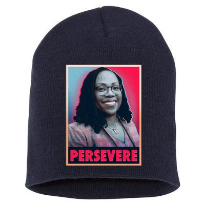 Ketanji Brown Jackson KBJ Persevere Vintage Poster Short Acrylic Beanie