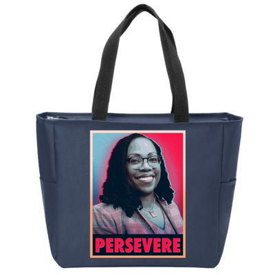 Ketanji Brown Jackson KBJ Persevere Vintage Poster Zip Tote Bag