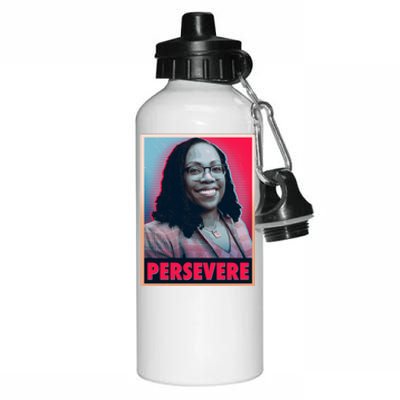 Ketanji Brown Jackson KBJ Persevere Vintage Poster Aluminum Water Bottle