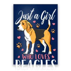 Kids Beagle Just A Who Loves Beagles Gift Poster