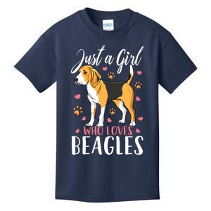 Kids Beagle Just A Who Loves Beagles Gift Kids T-Shirt