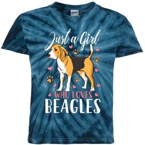 Kids Beagle Just A Who Loves Beagles Gift Kids Tie-Dye T-Shirt