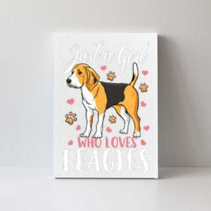 Kids Beagle Just A Who Loves Beagles Gift Canvas