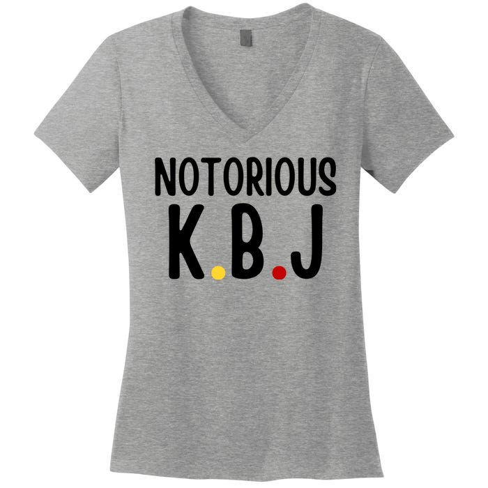 Ketanji Brown Jackson Notorious KBJ Women's V-Neck T-Shirt