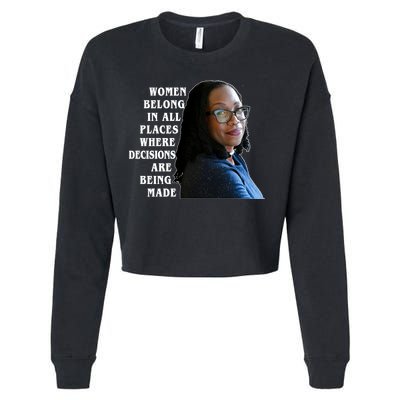 Ketanji Brown Jackson Women Quote Cropped Pullover Crew