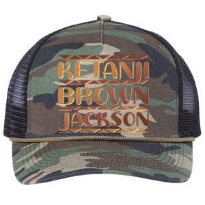 Ketanji Brown Jackson Melanin Colors Supreme Court Justice Retro Rope Trucker Hat Cap